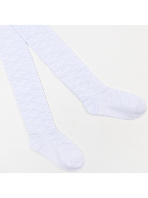 Колготки детские, цвет белый, рост 116-122 см