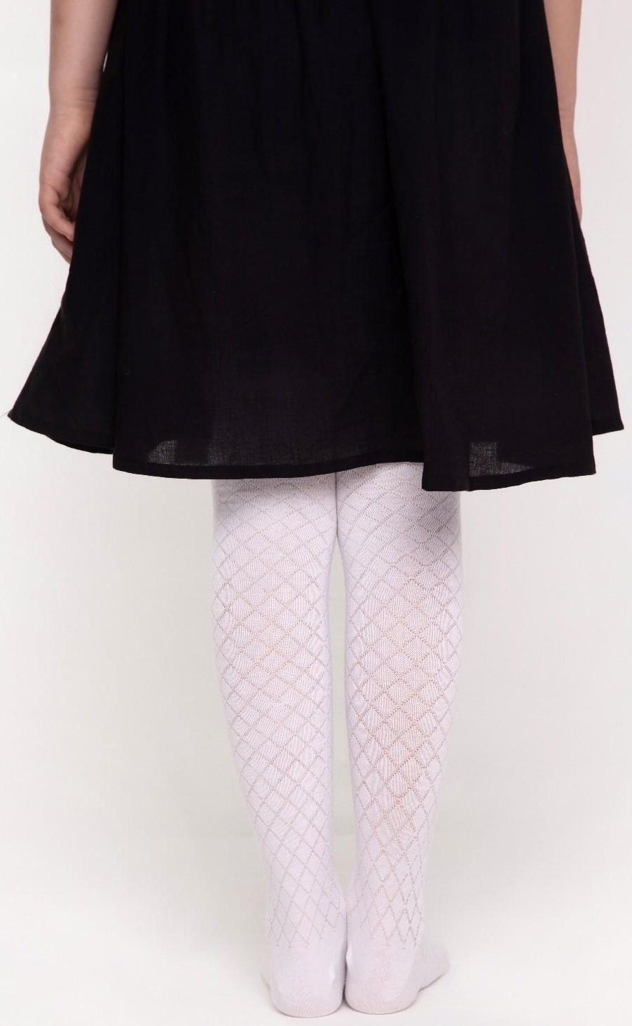 Колготки детские, цвет белый, рост 122-128 см