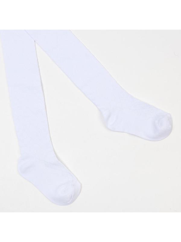Колготки детские, цвет белый, рост 122-128 см