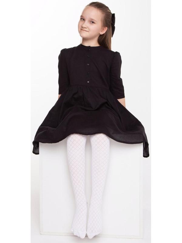 Колготки детские, цвет белый, рост 122-128 см