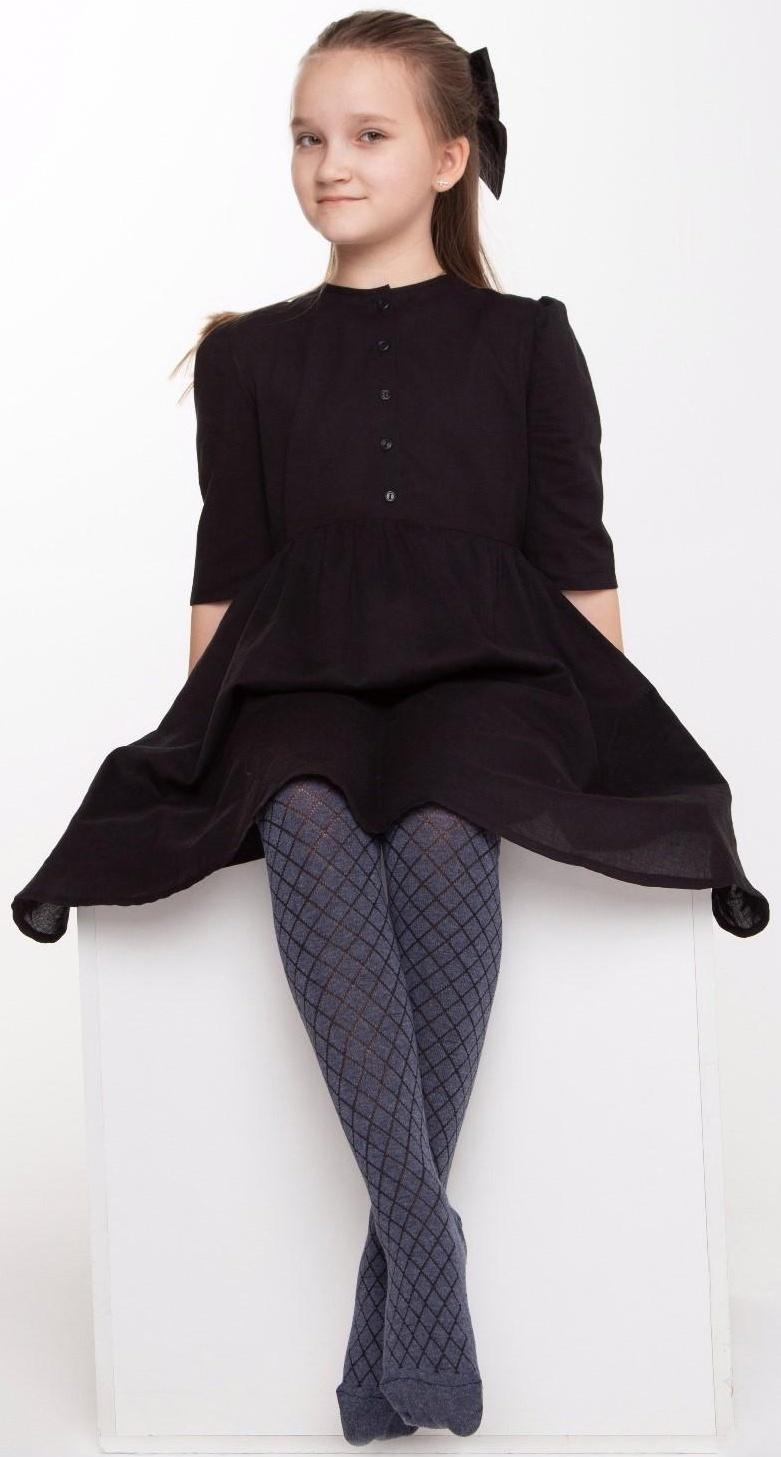 Колготки детские, цвет джинс, рост 122-128 см