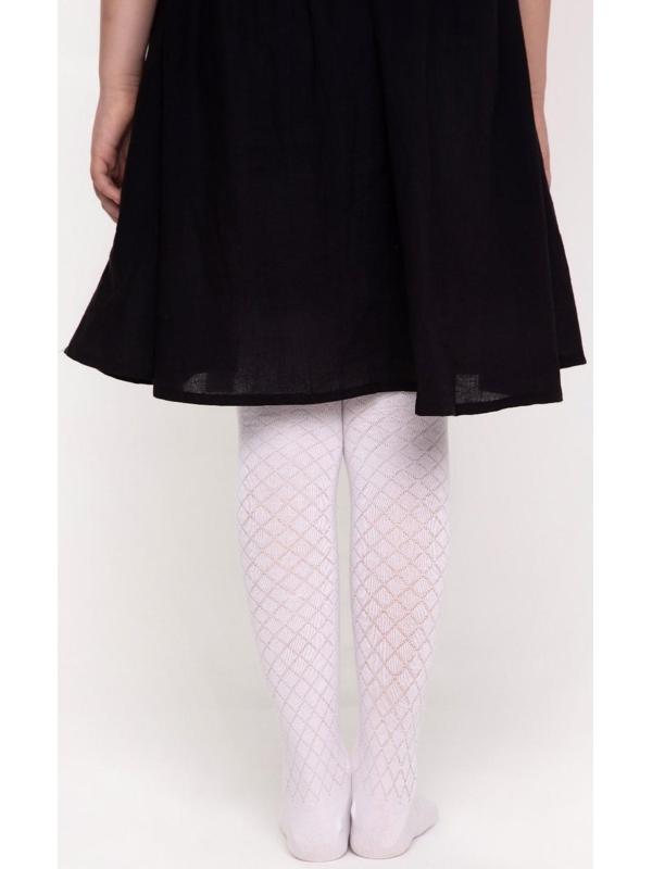 Колготки детские, цвет белый, рост 128-134 см