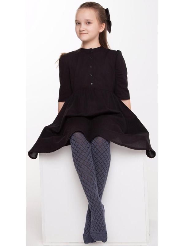 Колготки детские, цвет джинс, рост 128-134 см