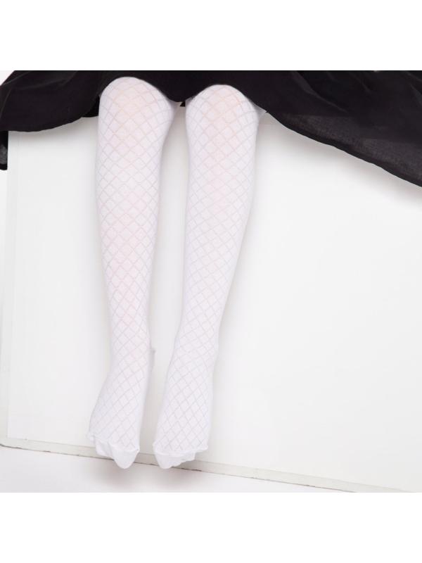 Колготки детские, цвет белый, рост 134-140 см