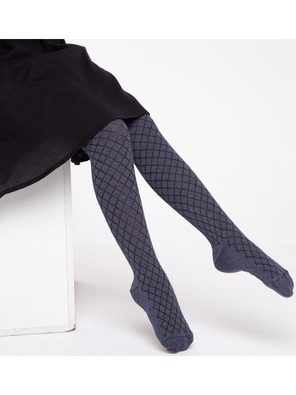 Колготки детские, цвет джинс, рост 134-140 см