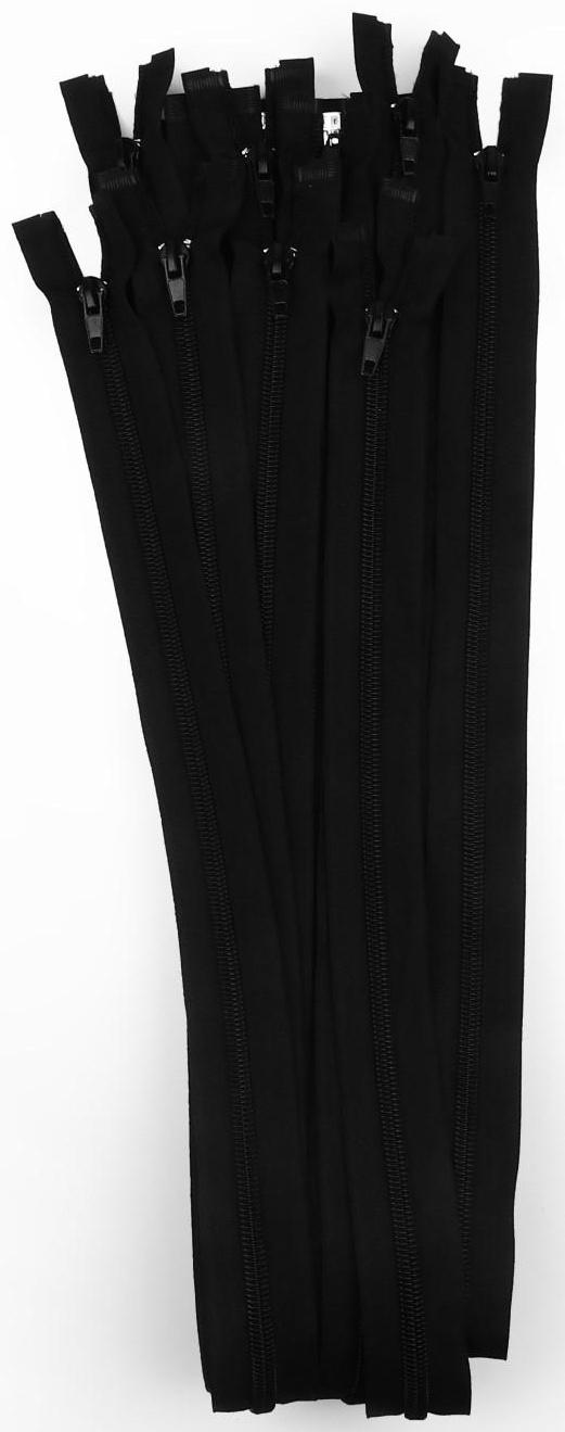 Молния разъёмная «Спираль», №7, замок автомат, 80 см, цвет чёрный №322