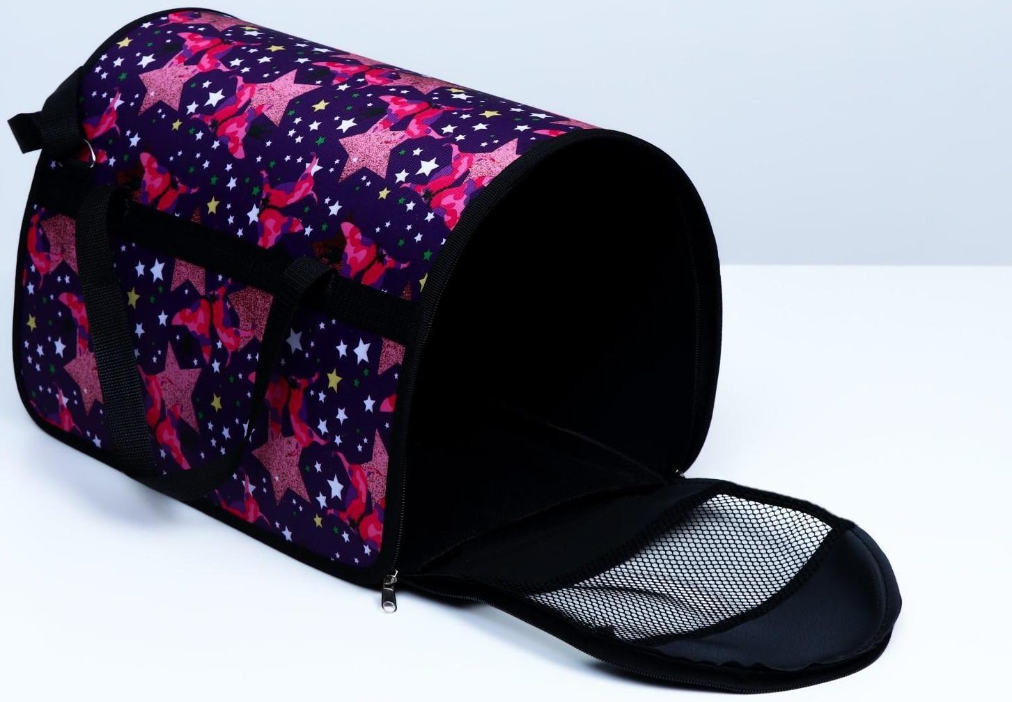 Сумка-переноска с принтом, 40 х 25 х 26, микс цветов