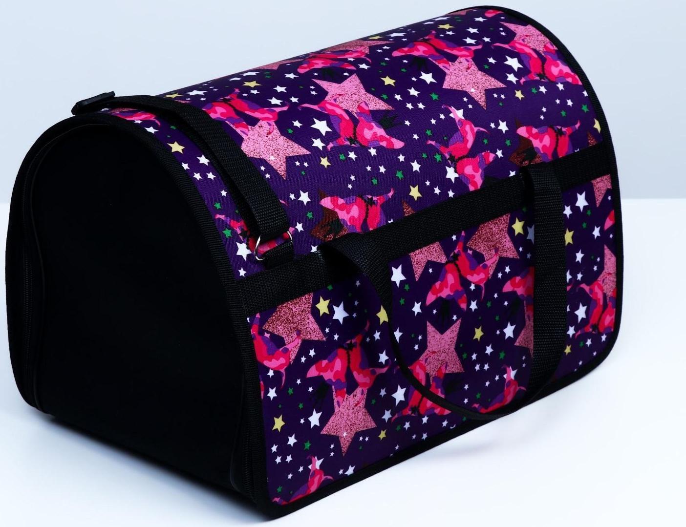 Сумка-переноска с принтом, 40 х 25 х 26, микс цветов