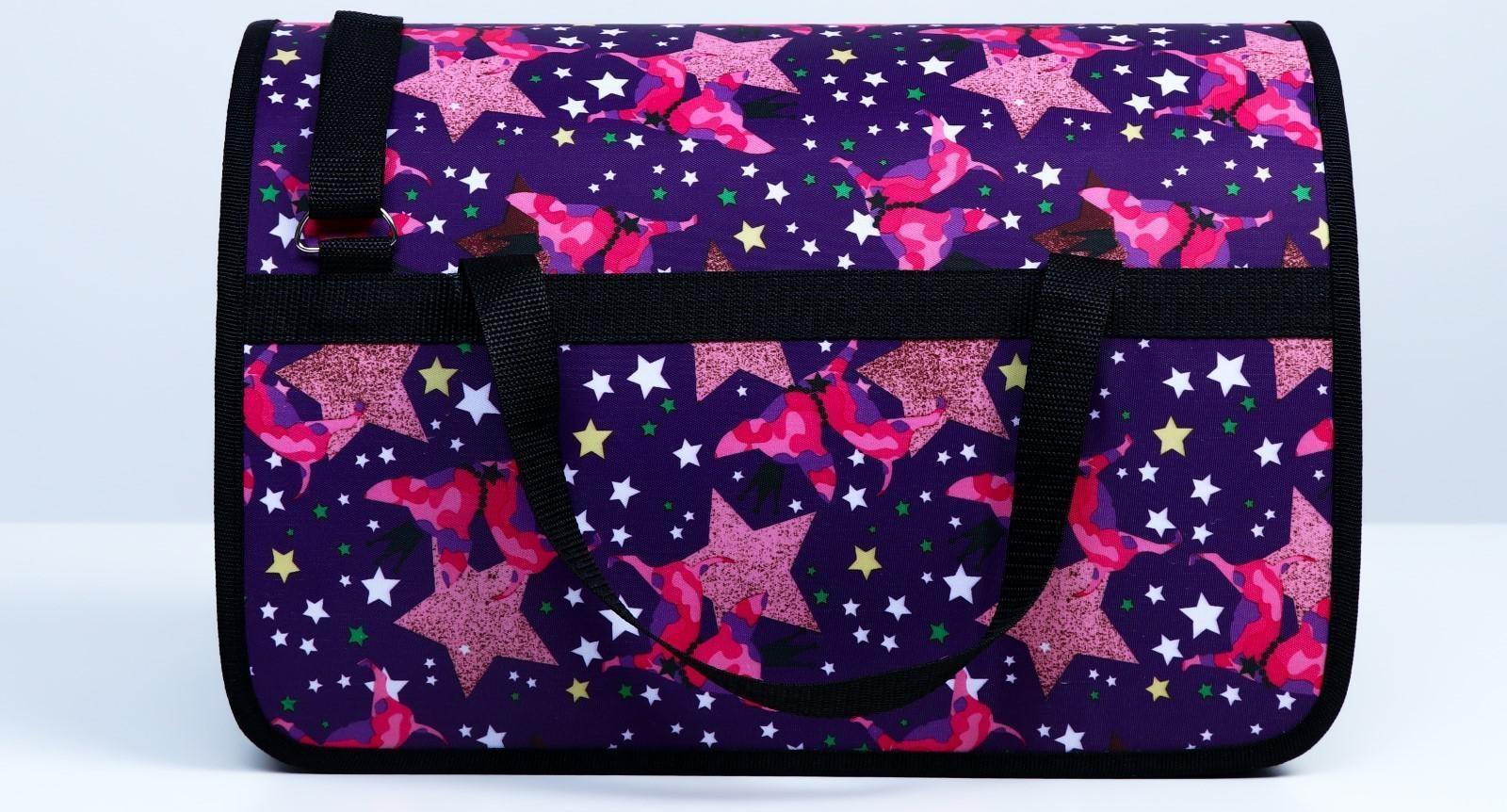 Сумка-переноска с принтом, 40 х 25 х 26, микс цветов