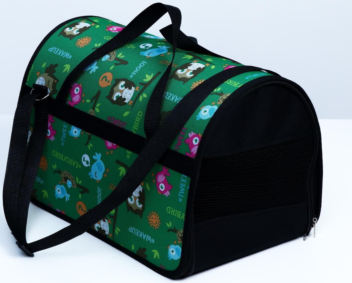 Сумка-переноска с принтом, 40 х 25 х 26, микс цветов