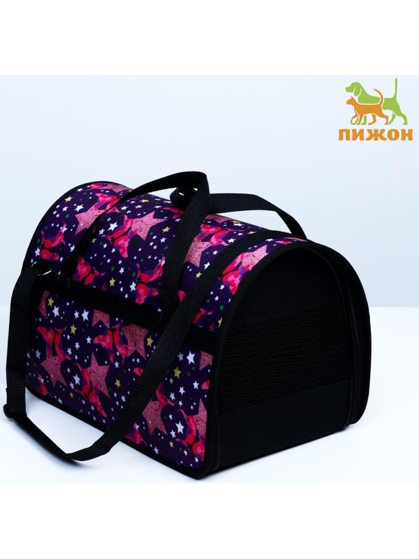 Сумка-переноска с принтом, 40 х 25 х 26, микс цветов