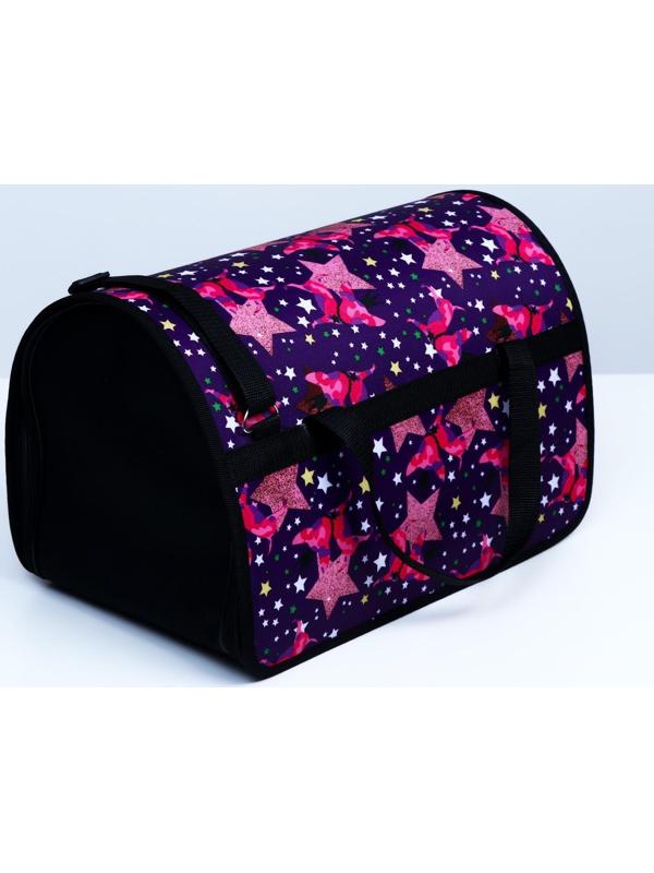 Сумка-переноска с принтом, 40 х 25 х 26, микс цветов