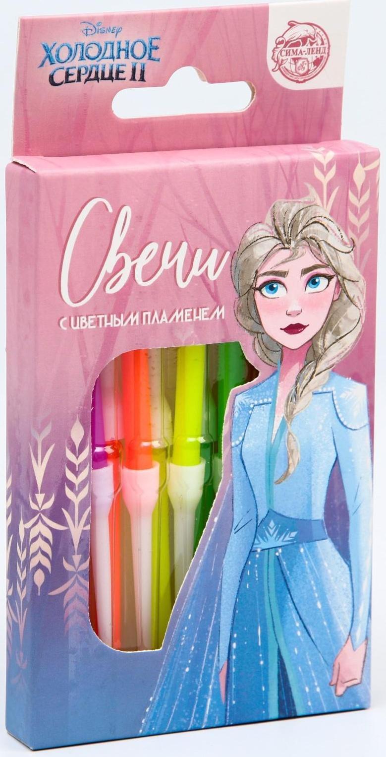 Набор свечей с цветным пламенем для торта, Холодное сердце, 12 шт.