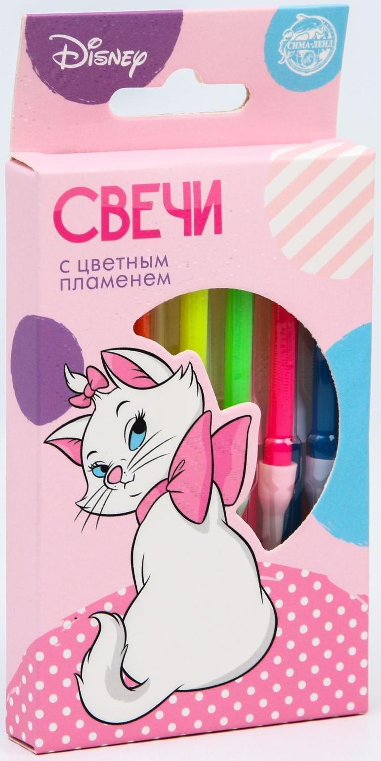 Набор свечей с цветным пламенем для торта, Коты аристократы, 12 шт.