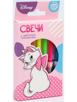 Набор свечей с цветным пламенем для торта, Коты аристократы, 12 шт.