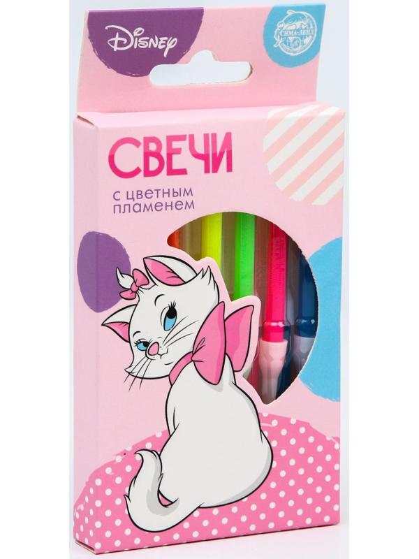 Набор свечей с цветным пламенем для торта, Коты аристократы, 12 шт.