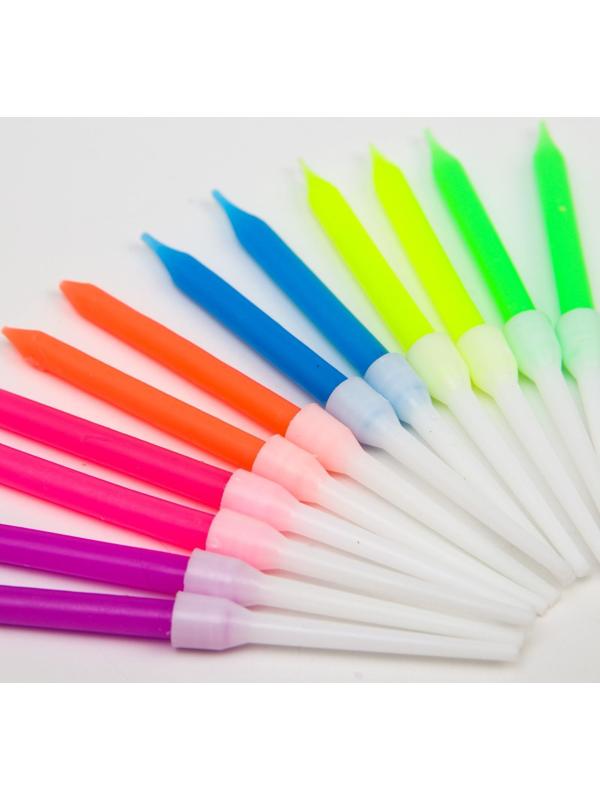 Набор свечей с цветным пламенем для торта, Коты аристократы, 12 шт.