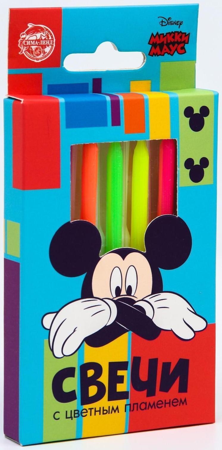 Набор свечей с цветным пламенем для торта, Микки Маус, 12 шт.