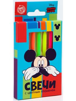 Набор свечей с цветным пламенем для торта, Микки Маус, 12 шт.