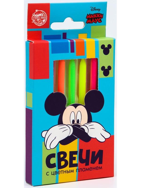 Набор свечей с цветным пламенем для торта, Микки Маус, 12 шт.