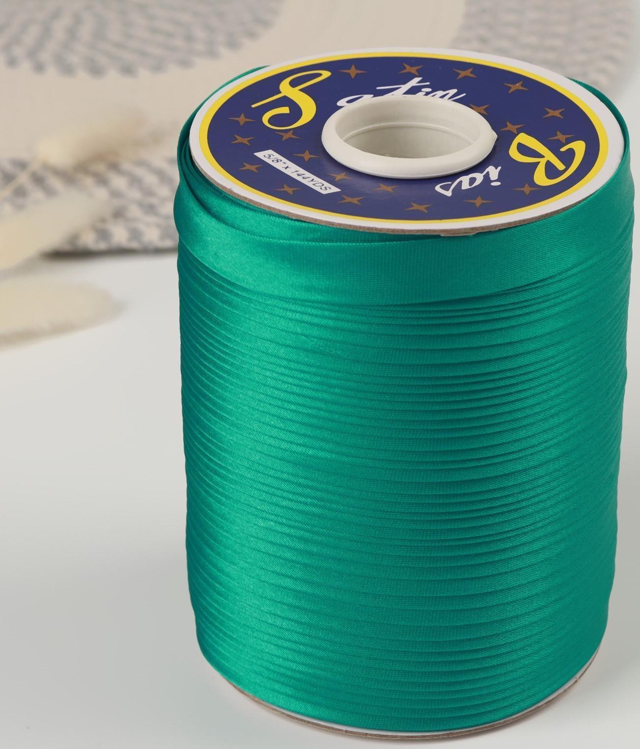 Косая бейка, 15 мм × 132 м, цвет изумрудный F256