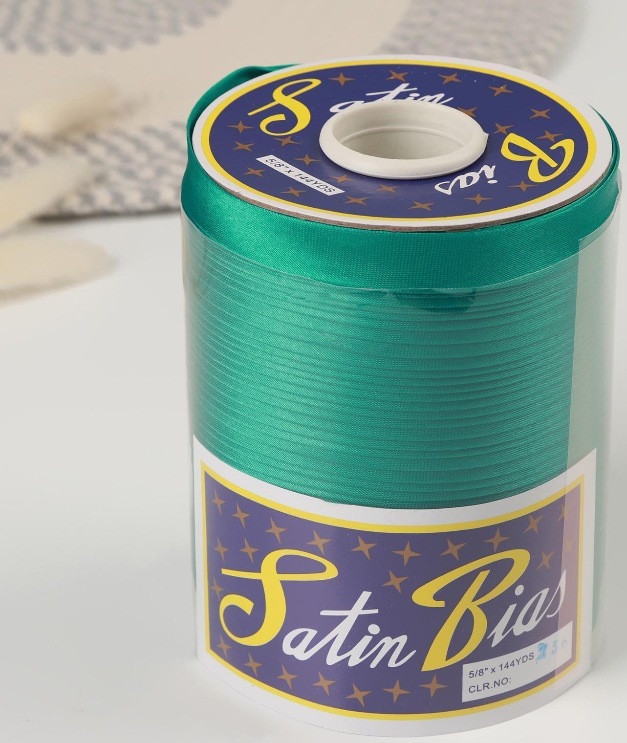 Косая бейка, 15 мм × 132 м, цвет изумрудный F256