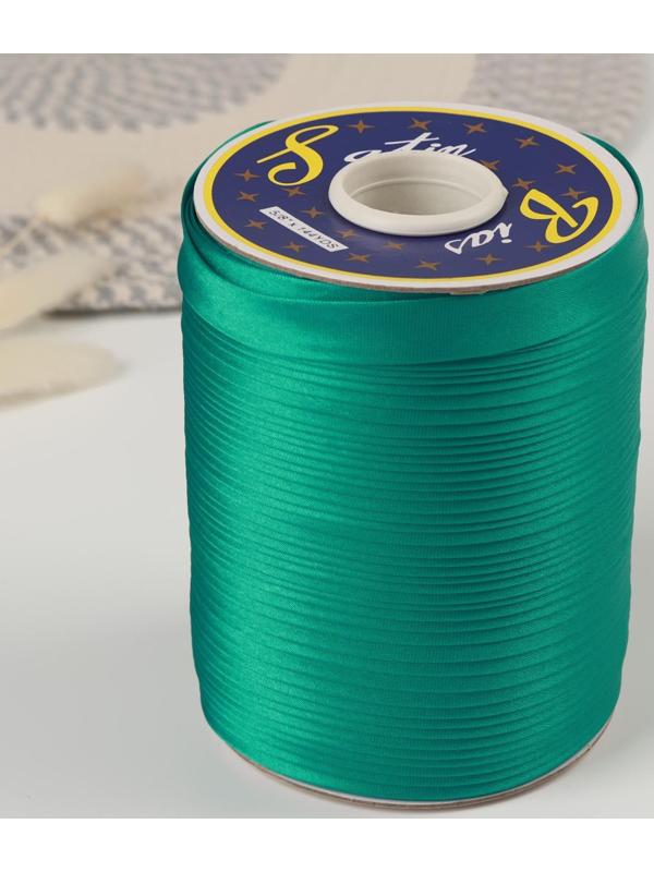 Косая бейка, 15 мм × 132 м, цвет изумрудный F256