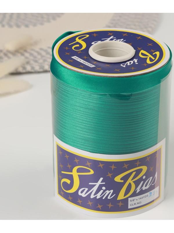 Косая бейка, 15 мм × 132 м, цвет изумрудный F256