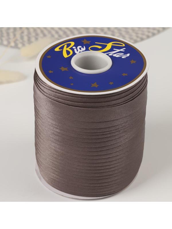 Косая бейка атласная, 15 мм × 132 м, цвет капучино S327