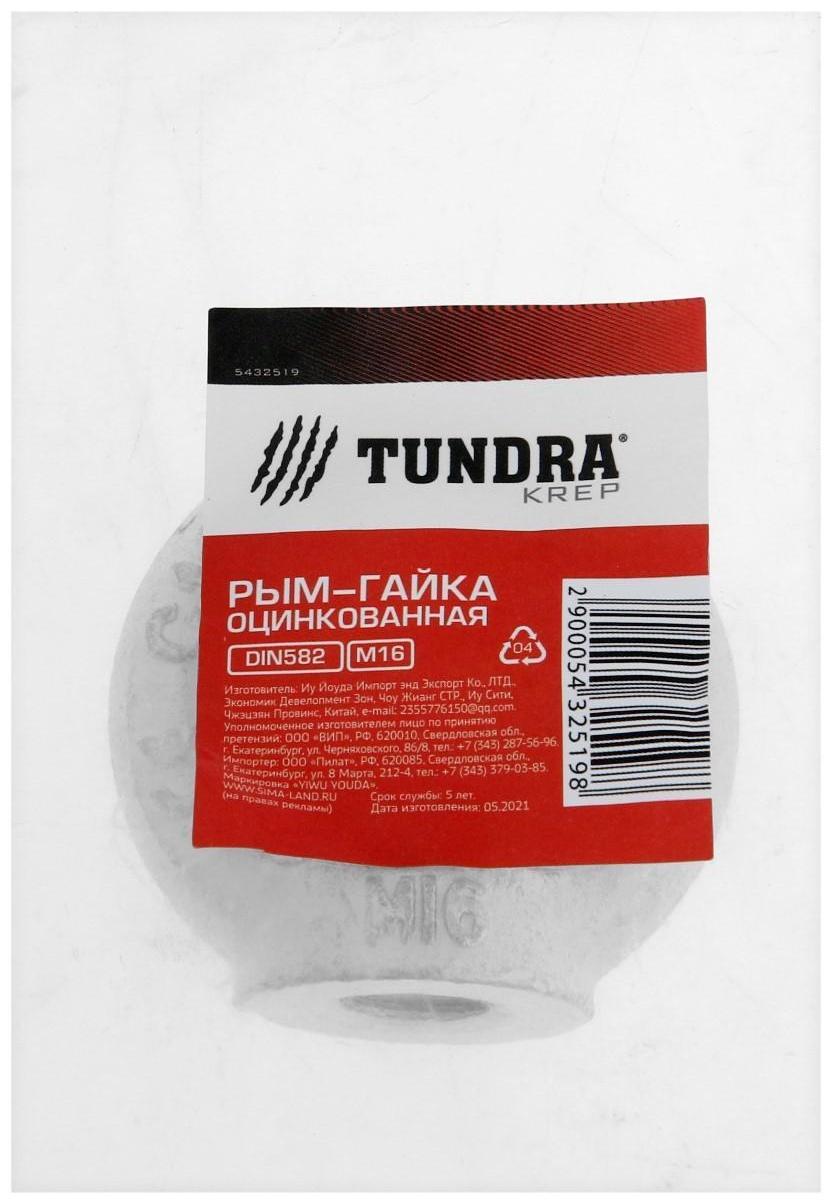 Рым-гайка ТУНДРА krep, DIN582, М16, оцинкованная, 1 шт.