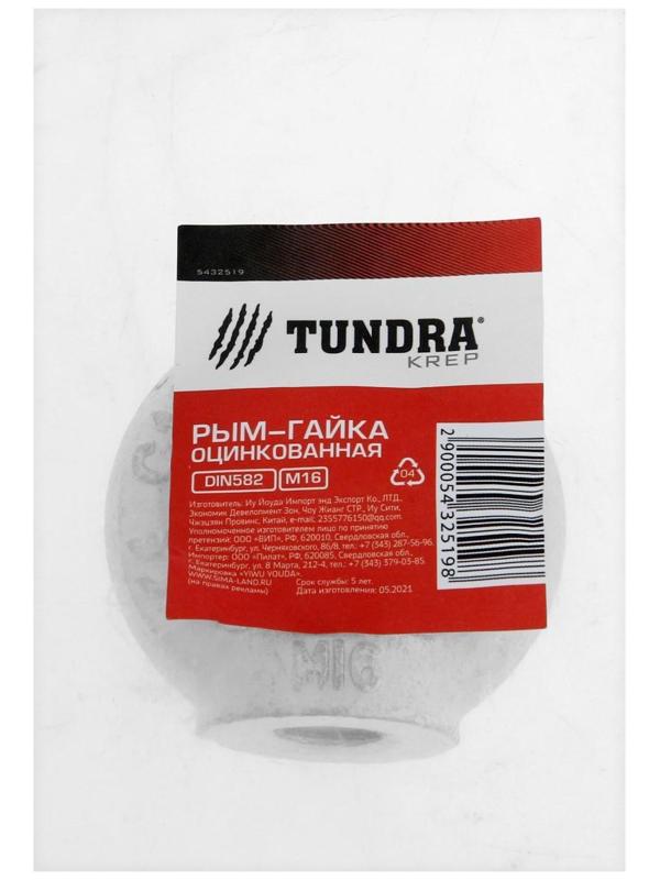 Рым-гайка ТУНДРА krep, DIN582, М16, оцинкованная, 1 шт.