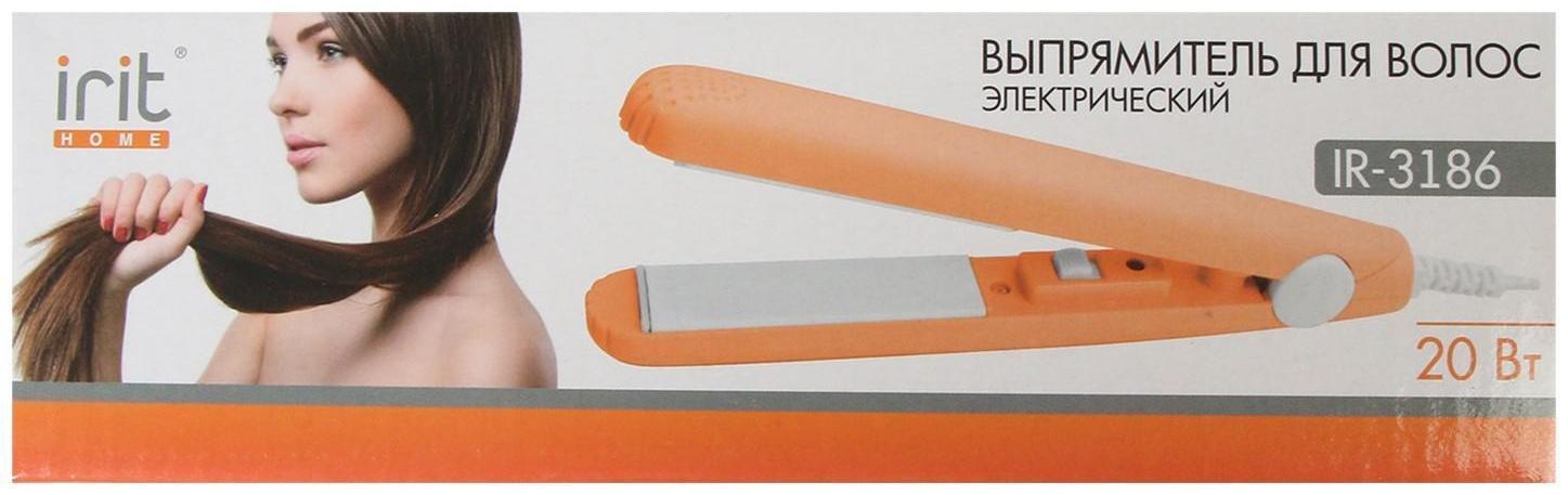 Выпрямитель Irit IR-3186, 20 Вт, керамическое покрытие, 160°С, оранжевый.
