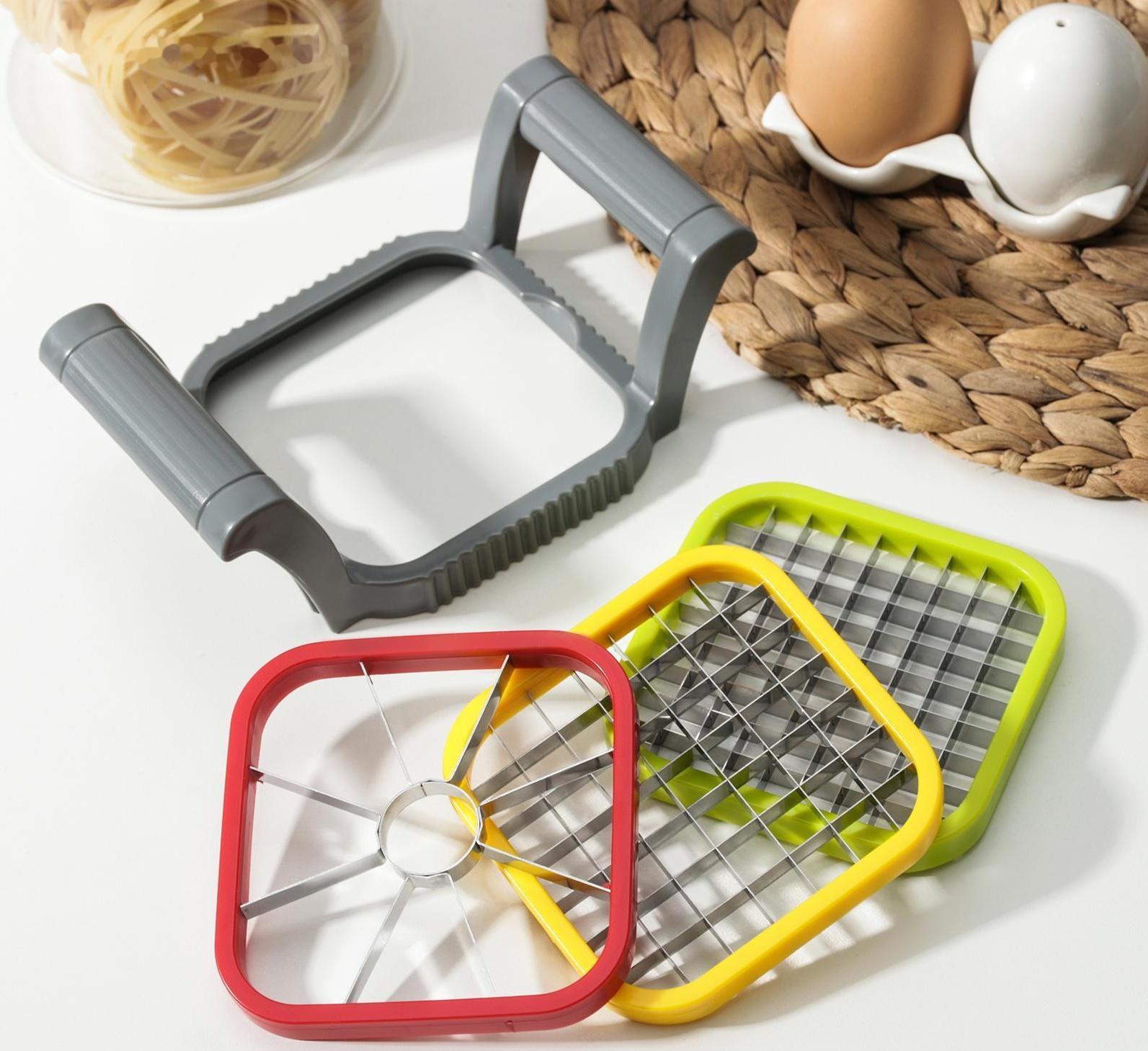 Набор овощерезок «Краски», 3 в 1, 17×11×6 см, цвет МИКС