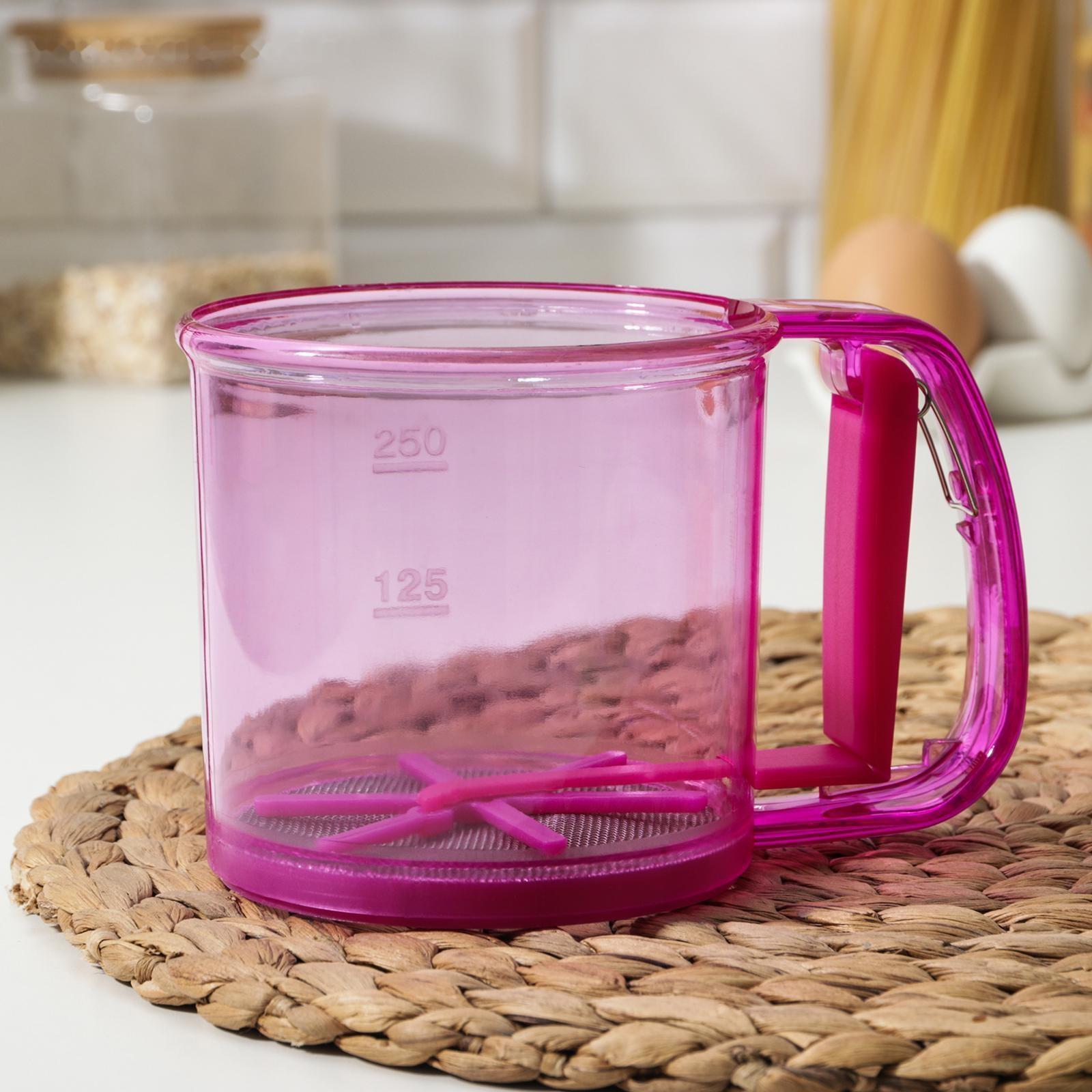 Просеиватель для муки Доляна, 250 мл, цвет МИКС