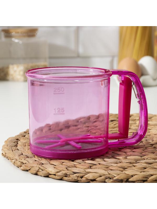 Просеиватель для муки Доляна, 250 мл, цвет МИКС