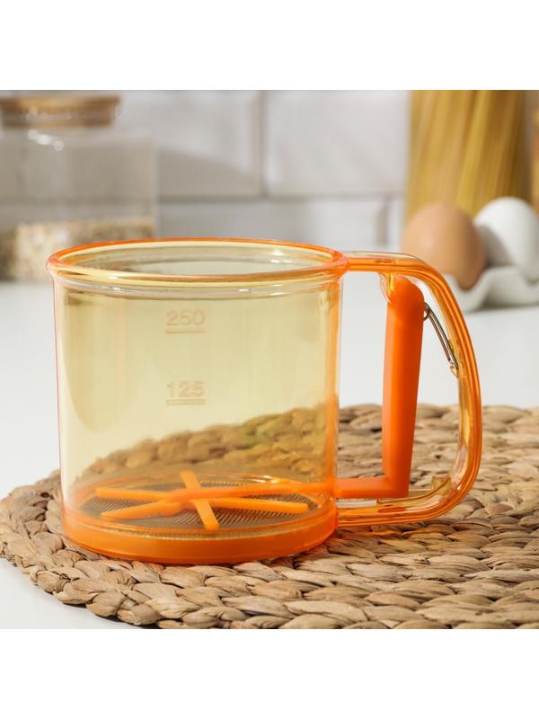 Просеиватель для муки Доляна, 250 мл, цвет МИКС