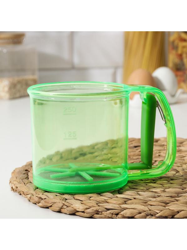 Просеиватель для муки Доляна, 250 мл, цвет МИКС