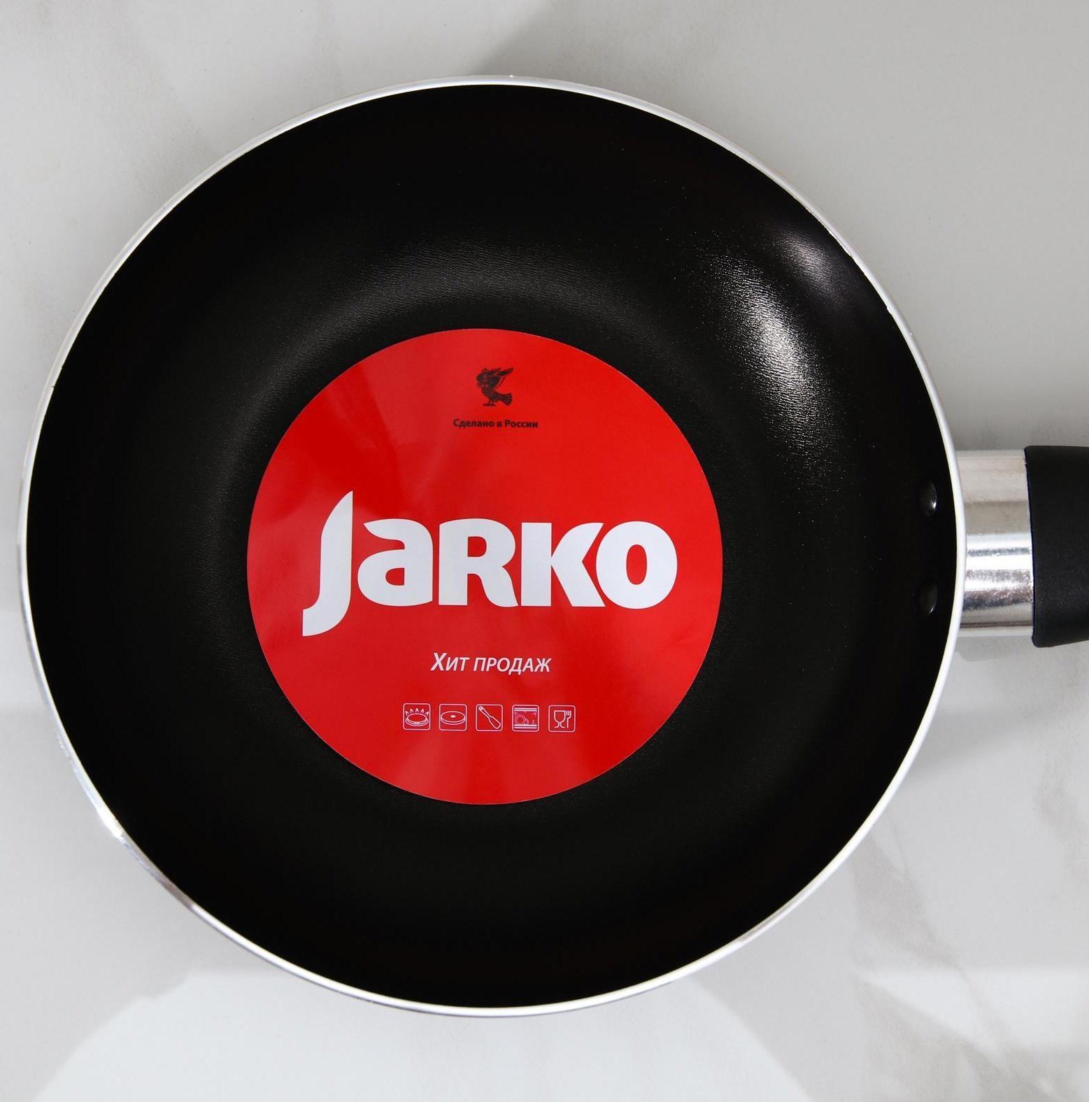 Сковорода Lite, d=18 см, пластиковая ручка, стеклянная крышка, антипригарное покрытие, цвет чёрный