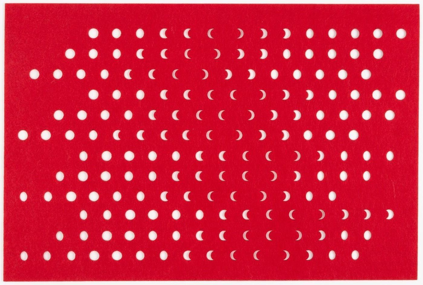 Салфетка сервировочная Доляна «Узоры», 30×45 см, цвет красный