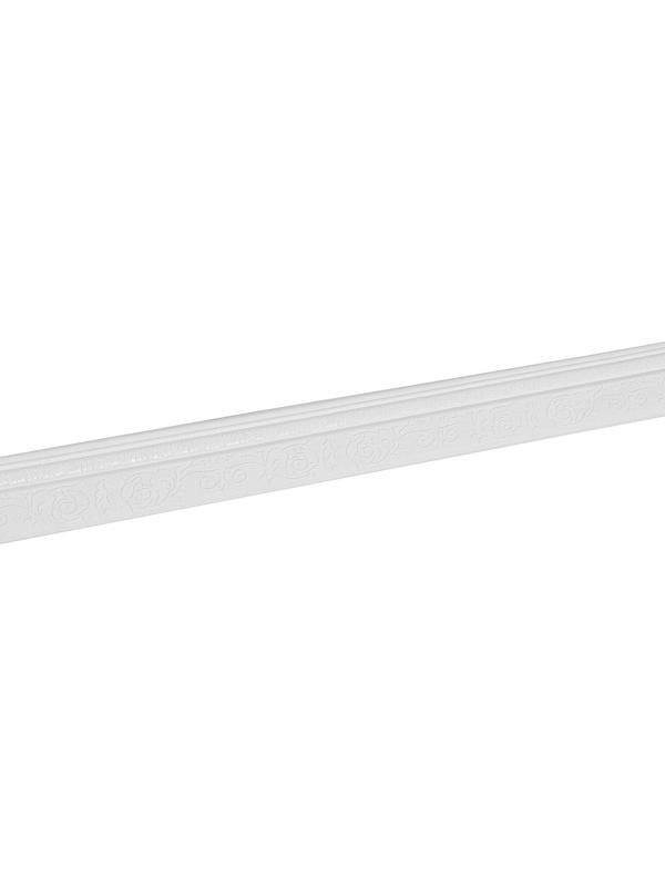 Самоклеящийся ПВХ плинтус 3D белый с узором, 2,3м