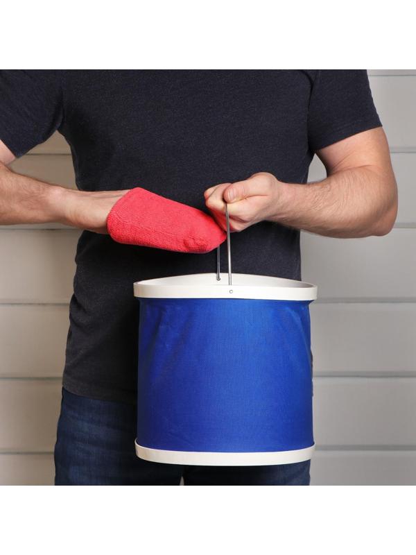 Ведро складное 13 л, автомобильное, цвет синий