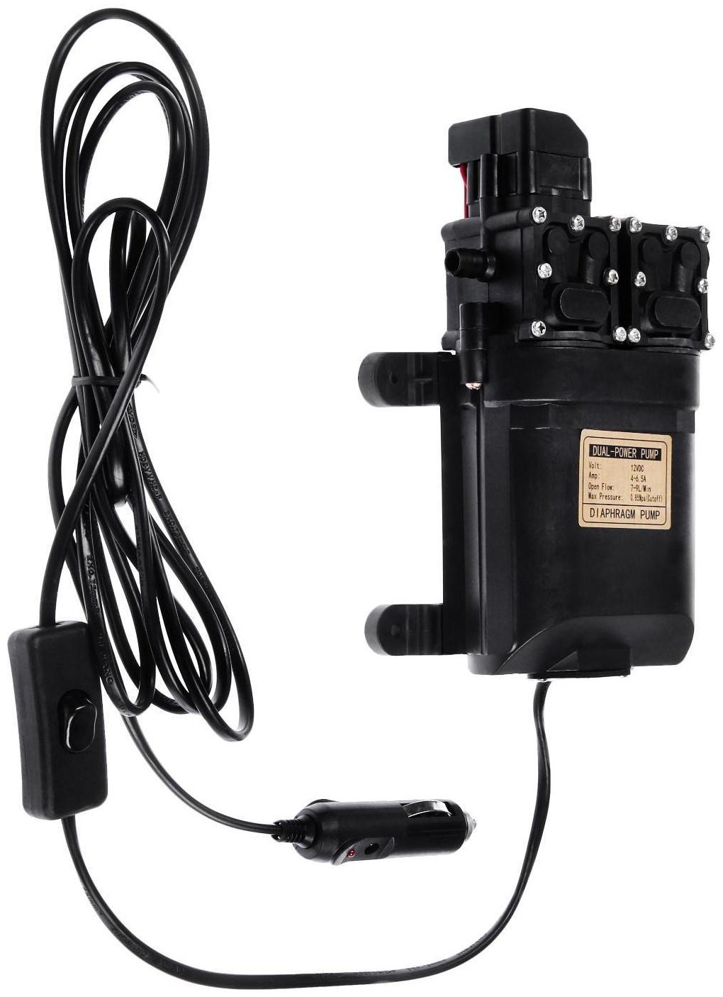 Минимойка автомобильная, погружная, 12 В, 120 Вт, 9 л/мин, шланг 8 м, провод 3 м, в кейсе