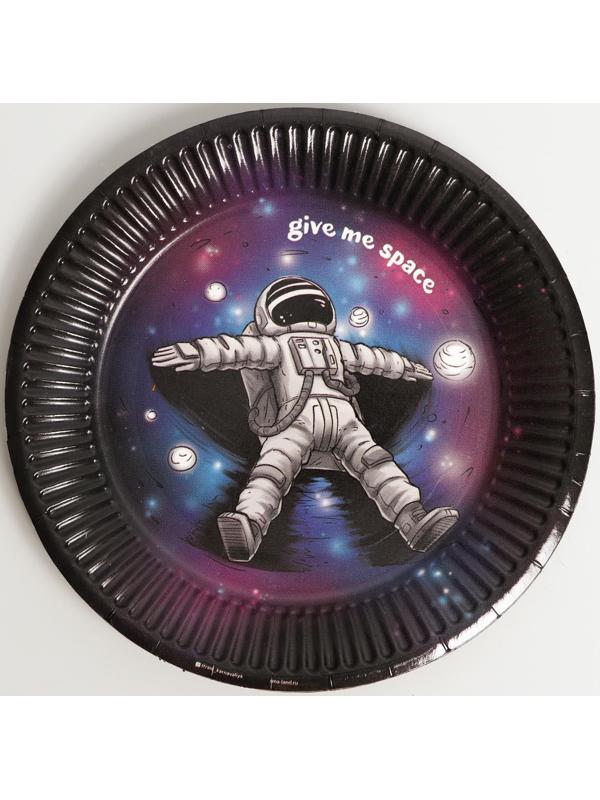 Набор бумажной посуды «Космического дня рождения», 6 тарелок, 6 стаканов, 1 гирлянда