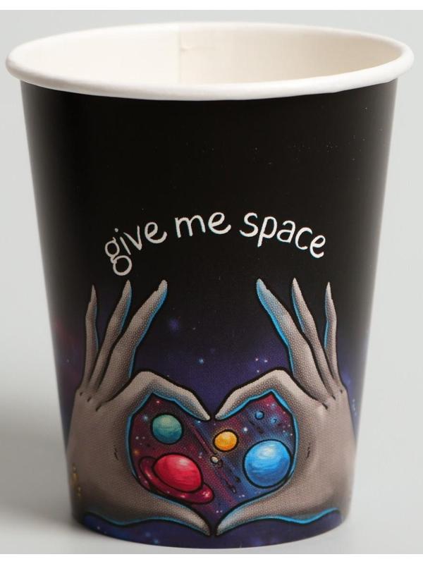 Набор бумажной посуды «Космического дня рождения», 6 тарелок, 6 стаканов, 1 гирлянда