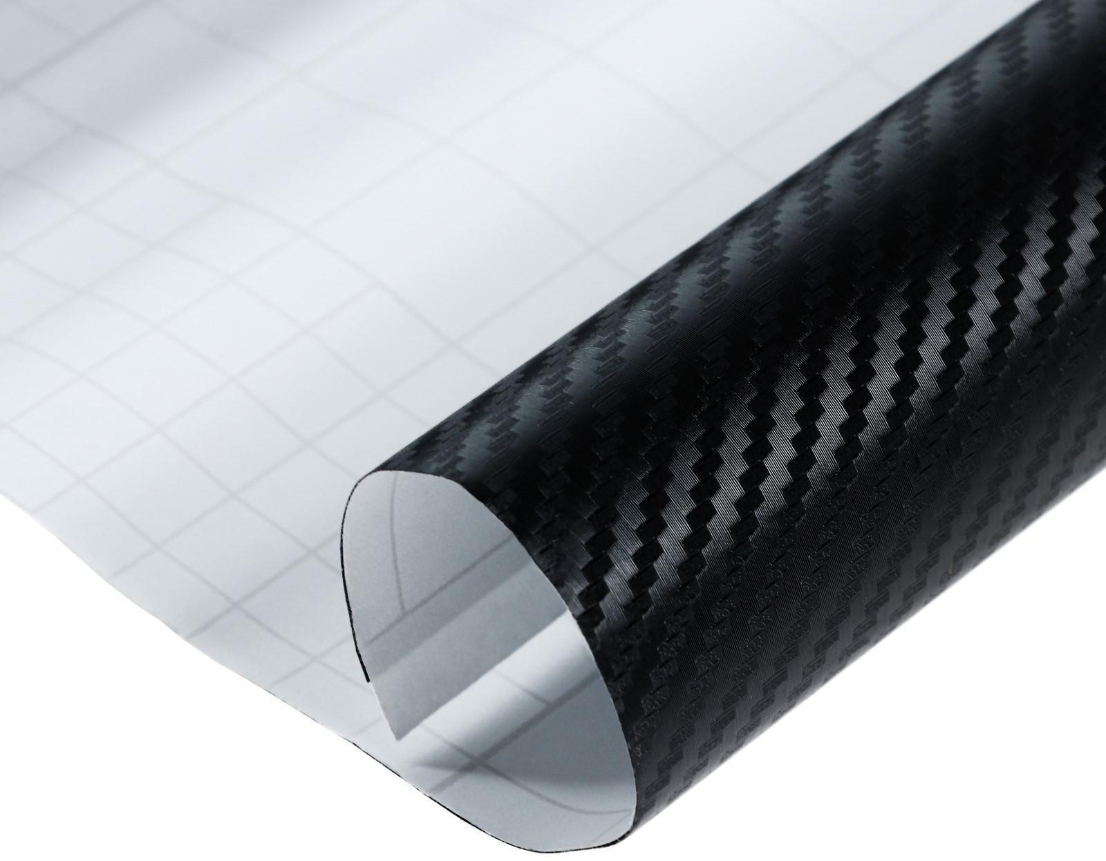 Пленка карбон 3D, самоклеящаяся, 50x150 см, черный