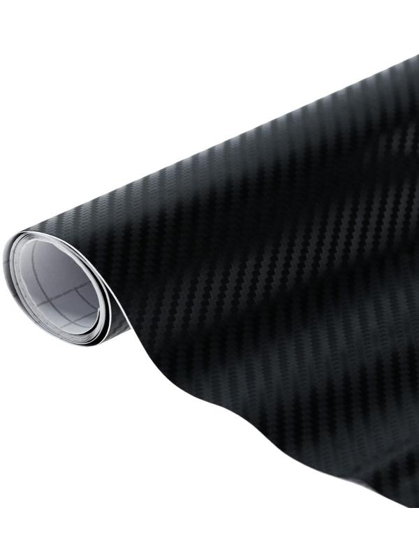 Пленка карбон 3D, самоклеящаяся, 50x150 см, черный