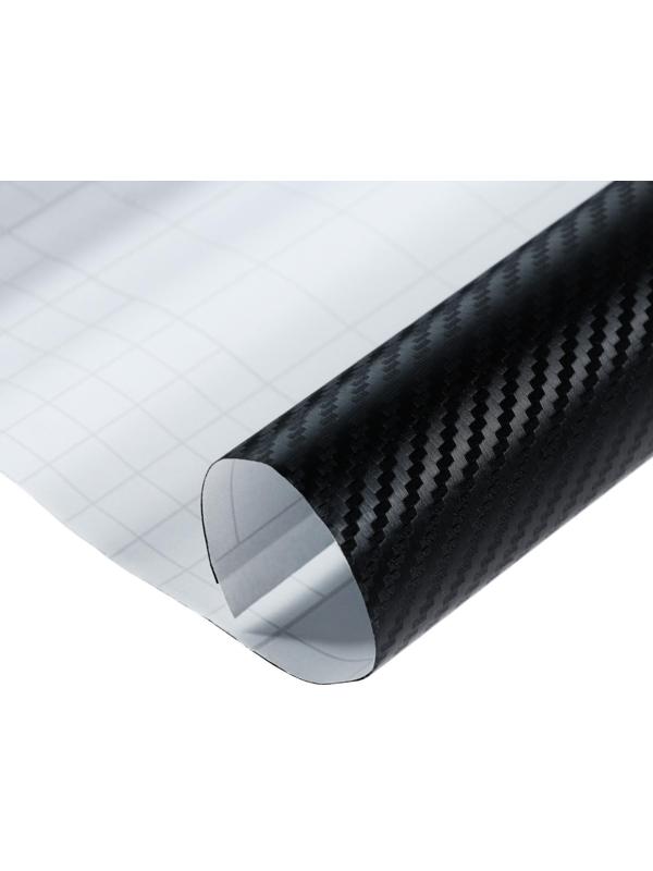 Пленка карбон 3D, самоклеящаяся, 50x150 см, черный