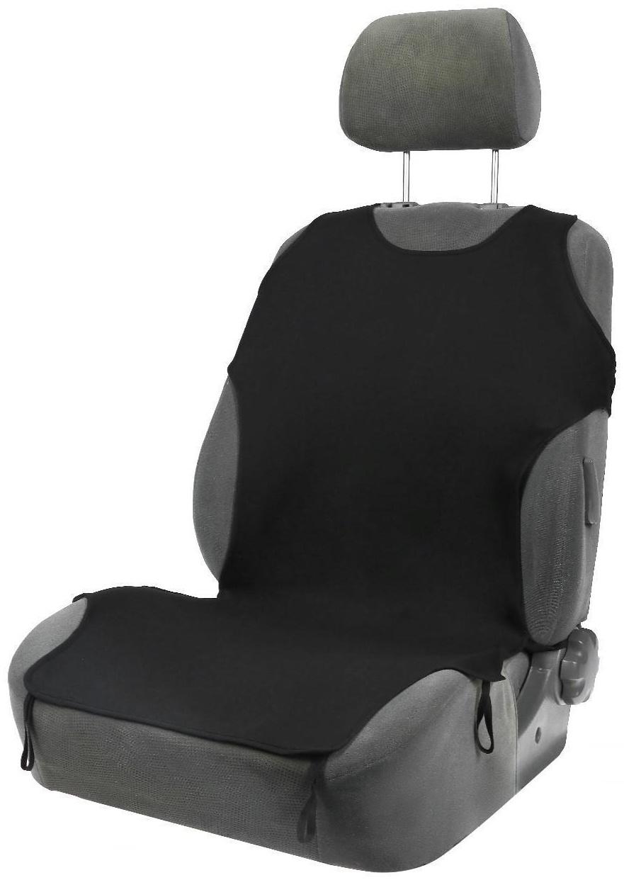 Чехол-майка TORSO на переднее сиденье, цвет черный, набор 2 шт