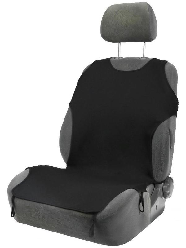 Чехол-майка TORSO на переднее сиденье, цвет черный, набор 2 шт