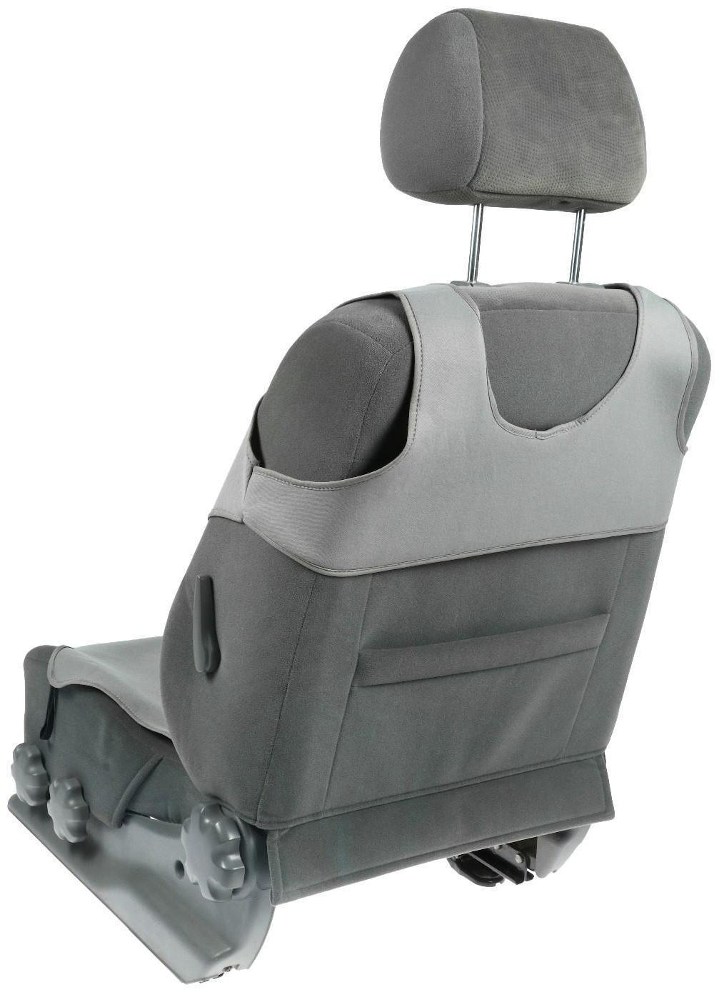 Чехол-майка TORSO на переднее сиденье, цвет серый, набор 2 шт